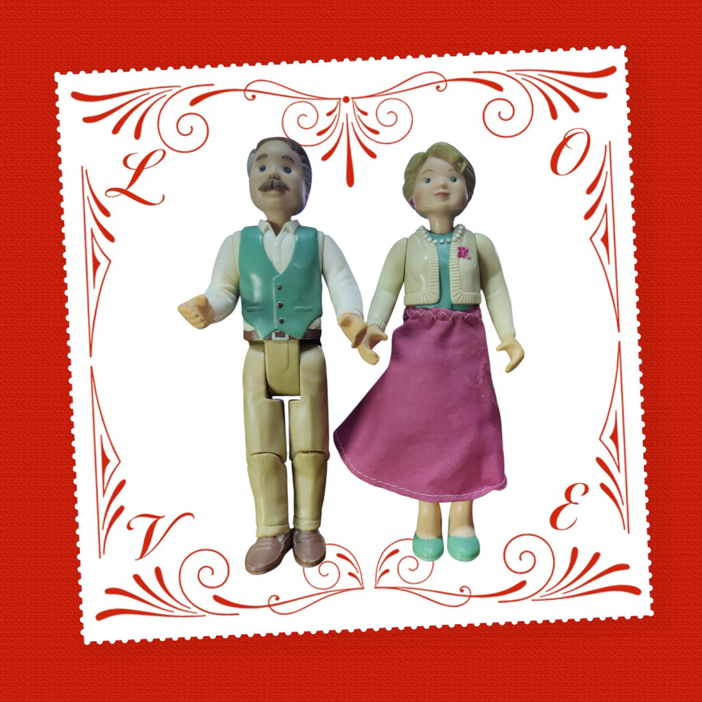 VTG 1993/1994 Fisher-Price Loving Family Grandma/Grandpa Grandparent Doll Figure